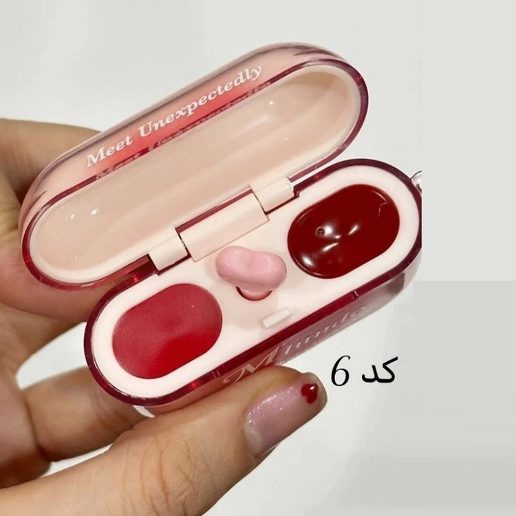 رژ لب ایرپادی دوطرفه موس لب و لیپگلاس