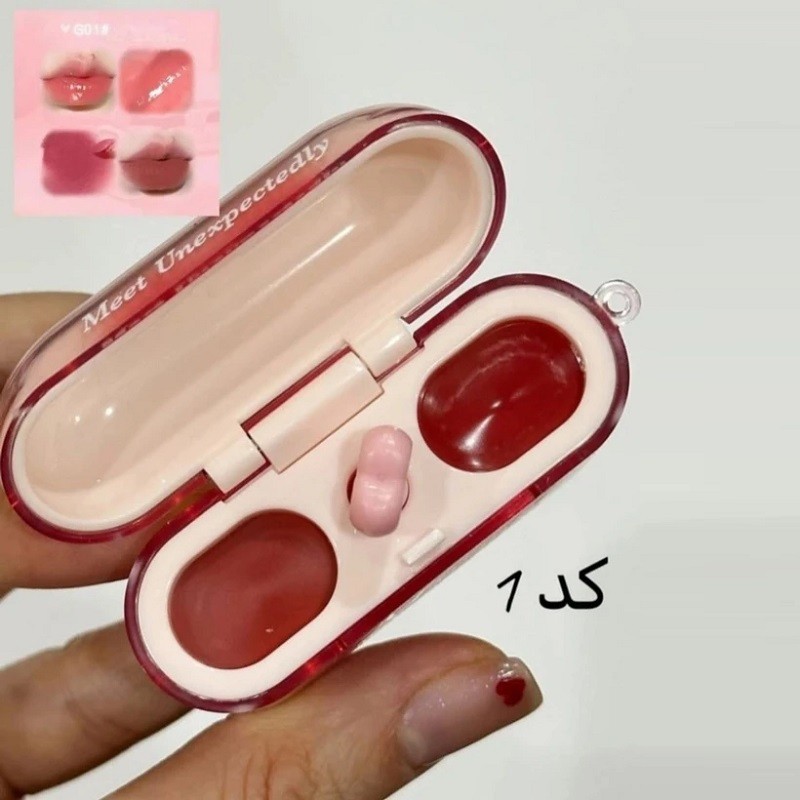 رژ لب ایرپادی دوطرفه موس لب و لیپگلاس