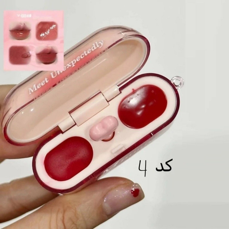 رژ لب ایرپادی دوطرفه موس لب و لیپگلاس