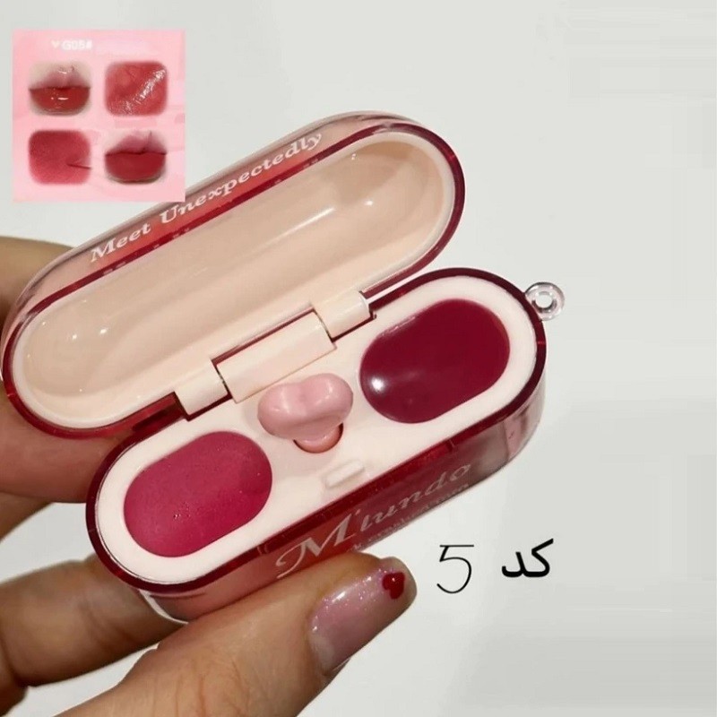 رژ لب ایرپادی دوطرفه موس لب و لیپگلاس